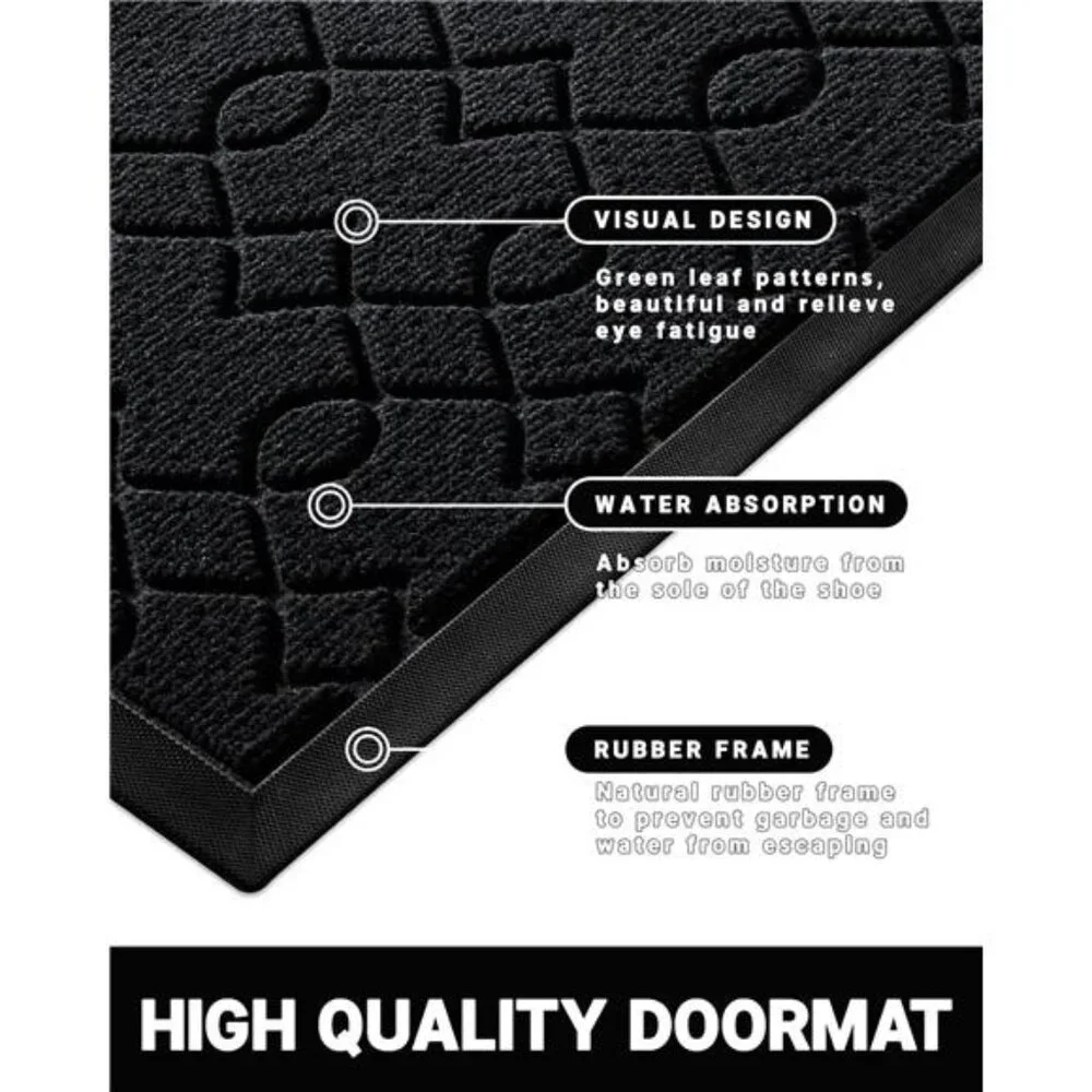 Front Door Mat, All-Season Waterproof Door Mats Outside Entrance, All-Weather